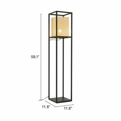 Deals 😉 ZUO Yves Modern 1-Light Floor Lamp In Gold & Black ⭐ -Henn&Hart shop 2475506 7 L