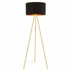 Flash Sale 🎉 ZUO Mariel Modern 1-Light Floor Lamp In Black & Gold 🎁 -Henn&Hart shop 2475509 1 L