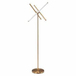 Discount ⭐ ZUO Garza Modern 3-Light Floor Lamp In Brass 🌟