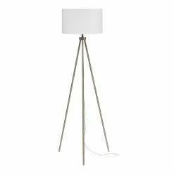 Best Pirce 🎉 Eden Home Modern Metal Tri-pod Floor Lamp With Drum Shade In Antique Brass 🥰