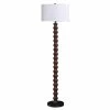 Hot Sale 👏 ORE International 61" In Coastal Littoral Wood Insp Modern Dark Cherry/Black Polyresin Floor Lamp ⌛