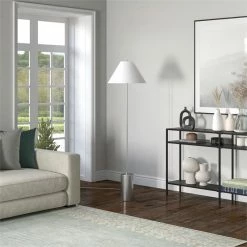 Best Sale โค๏ธ Henn&Hart 18" Brushed Nickel/White Metal/Fabric Floor Lamp ๐ 13 Best Sale โค๏ธ Henn&Hart 18" Brushed Nickel/White Metal/Fabric Floor Lamp ๐ -Henn&Hart shop 2508777 2 L