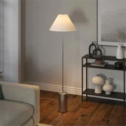 Best Sale โค๏ธ Henn&Hart 18" Brushed Nickel/White Metal/Fabric Floor Lamp ๐ 14 Best Sale โค๏ธ Henn&Hart 18" Brushed Nickel/White Metal/Fabric Floor Lamp ๐ -Henn&Hart shop 2508777 3 L