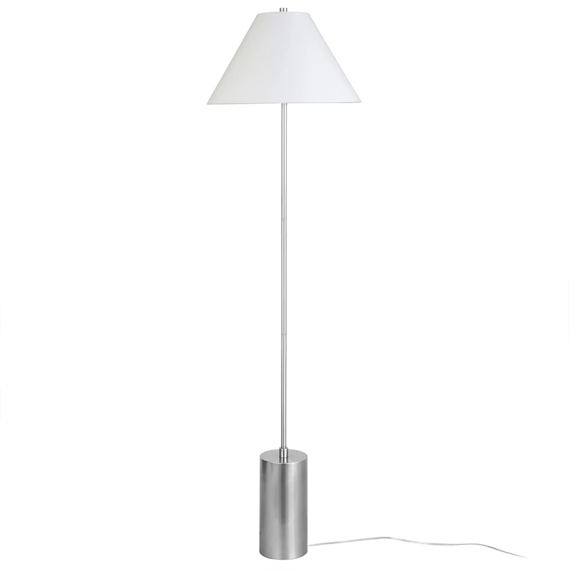 Best Sale โค๏ธ Henn&Hart 18" Brushed Nickel/White Metal/Fabric Floor Lamp ๐ 8 Best Sale โค๏ธ Henn&Hart 18" Brushed Nickel/White Metal/Fabric Floor Lamp ๐ - Image 6