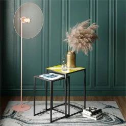Cheapest 😉 TOV Furniture Kochi 65"H Modern Iron Metal Floor Lamp In Orange/Blush 🤩 -Henn&Hart shop 2528681 1 L