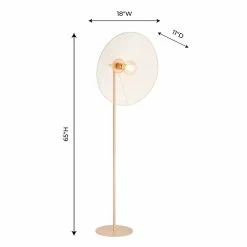 Cheapest 😉 TOV Furniture Kochi 65"H Modern Iron Metal Floor Lamp In Orange/Blush 🤩 -Henn&Hart shop 2528681 5 L