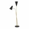 Buy 😉 Nuevo Celika Mid-Century Steel Metal Floor Lighting In Polished Black/Gold 😀