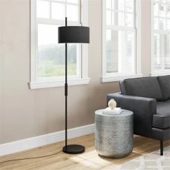Cheapest 🔥 Eden Home Modern 1-Light Floor Lamp In Black 🥰 -Henn&Hart shop 2530569 1 L