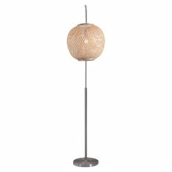 Flash Sale 🔥 Eden Home Modern 1-Light Floor Lamp In Natural 🛒 -Henn&Hart shop 2530602 4 L