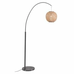 Flash Sale 🔥 Eden Home Modern 1-Light Floor Lamp In Natural 🛒 -Henn&Hart shop 2530602 5 L