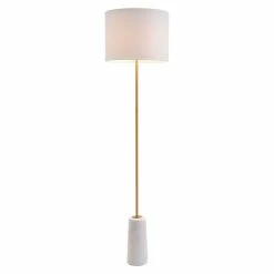 Top 10 ⌛ Eden Home Modern 1-Light Floor Lamp In White & Gold 😀