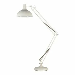 Discount 🧨 American Home Classic Olivia 1-Light Modern Steel Metal Floor Lamp In White ✔️