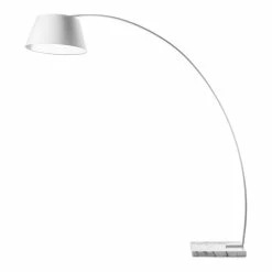 Budget 🛒 American Home Classic Rachel 1-Light Marble And Steel Floor Lamp In White 😍