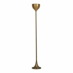 Best Pirce ❤️ American Home Classic Victoria 1-Light Mid-Century Floor Lamp In Brushed Brass 😀