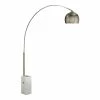 Outlet ✨ American Home Classic Sara 1-Light Mid-Century Floor Lamp In White And Brushed ✨
