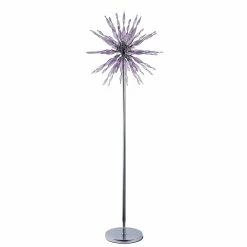 Brand new 🥰 Contempolights Azure 64" Modern Glass & Metal Floor Lamp In Chrome/Purple 🥰 -Henn&Hart shop 2546683 2 L