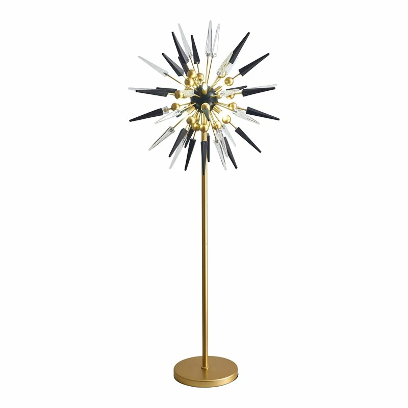 Outlet โ Contempolights Tribeton 63" Modern Metal & Glass Floor Lamp In Gold ๐งจ 3 Outlet โ Contempolights Tribeton 63" Modern Metal & Glass Floor Lamp In Gold ๐งจ