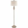 Best deal 🌟 Surya Eburne 59" 1-Light Traditional Linen And Metal Floor Lamp In Gray/Natural 🥰 -Henn&Hart shop 2563726 L