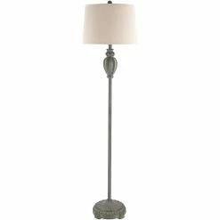 Discount โ Surya Karli 59" 1-Light Traditional Linen And Metal Floor Lamp In Silver/Natural โค๏ธ