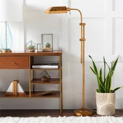 Brand new 🤩 Surya Mortis 68" 1-Light Modern Metal Floor Lamp In Bronze Finish 😉 -Henn&Hart shop 2563759 1 L