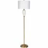 Cheapest 👍 Surya Goswell 1-Light Traditional Linen And Ceramic Floor Lamp In Brass/White 🥰 1 Cheapest 👍 Surya Goswell 1-Light Traditional Linen And Ceramic Floor Lamp In Brass/White 🥰 -Henn&Hart shop 2563836 L
