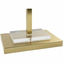 Discount 🧨 Surya Eicher 61" 1-Light Modern Linen And Metal Floor Lamp In Gold/White 😍 -Henn&Hart shop 2563877 2 L