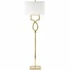 Discount 🧨 Surya Eicher 61" 1-Light Modern Linen And Metal Floor Lamp In Gold/White 😍
