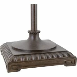 Hot Sale 🥰 Surya Defoe 59" 1-Light Traditional Linen And Metal Floor Lamp In Brown/Natural 🔥 -Henn&Hart shop 2563901 3 L