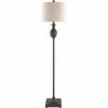 Hot Sale 🥰 Surya Defoe 59" 1-Light Traditional Linen And Metal Floor Lamp In Brown/Natural 🔥 -Henn&Hart shop 2563901 L