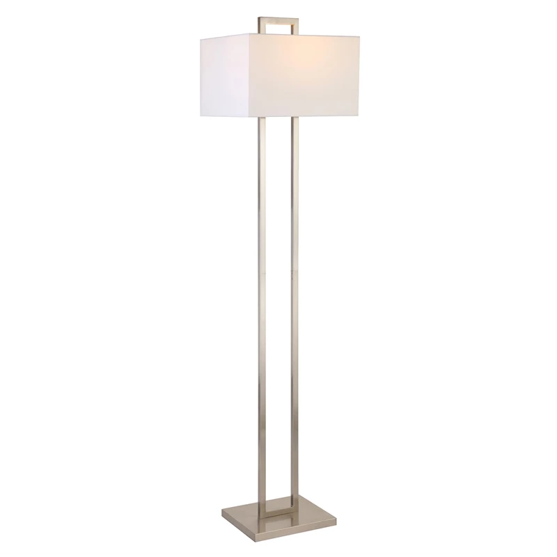Cheap ๐ Henn&Hart 14" Brushed Nickel Finish Metal/Fabric Floor Lamp ๐ 6 Cheap ๐ Henn&Hart 14" Brushed Nickel Finish Metal/Fabric Floor Lamp ๐ - Image 4