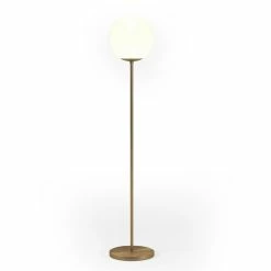Cheapest ✔️ Maklaine Contemporary 62" Globe And Stem Floor Lamp In Brass 🎁 -Henn&Hart shop 2575354 5 L