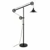 Best deal 😉 Maklaine Industrial Metal Pulley Floor Lamp In Black And Bronze 🛒