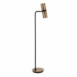 Best Sale 🌟 Maklaine Contemporary 62' Metal Golden Brass Cylindrical Floor Lamp 🌟