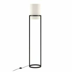 Budget ๐ Maklaine Metal Industrial Glam Floor Lamp In Black And Bronze ๐