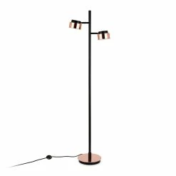 Deals 😍 Maklaine Contemporary 68" Metal Floor Lamp In Copper And Black 🎁 -Henn&Hart shop 2575382 8 L