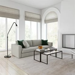 Flash Sale 🌟 Maklaine Contemporary 65.75 " Metal Arc Floor Lamp In Black And Bronze ✨ -Henn&Hart shop 2575399 4 L