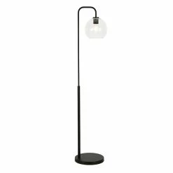 Best deal 🤩 Maklaine Contemporary 62.5" Metal Arc Floor Lamp In Black And Bronze 🥰 -Henn&Hart shop 2575406 2 L