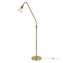 Discount 🧨 Maklaine Contemporary 65.75 " Metal Brushed Brass Arc Floor Lamp ⌛ -Henn&Hart shop 2575407 8 L