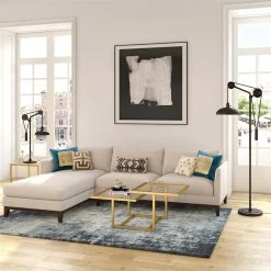 Promo 💯 Maklaine Industrial Metal Pulley Floor Lamp With Metal Shade In Blackened Bronze ❤️ -Henn&Hart shop 2575409 3 L