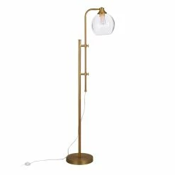 Buy ⌛ Maklaine Industrial Height Adjustble Brass Gold Floor Lamp 😉