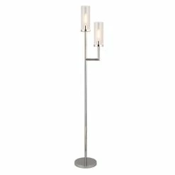 Wholesale ๐ฏ Maklaine Modern 69.5" 2 Bulb Clear Glass Shade Floor Lamp In Nickel And Gray ๐ฅ 14 Wholesale ๐ฏ Maklaine Modern 69.5" 2 Bulb Clear Glass Shade Floor Lamp In Nickel And Gray ๐ฅ -Henn&Hart shop 2575425 2 L