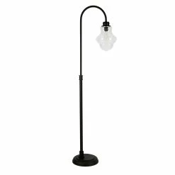 Wholesale ❤️ Maklaine Contemporary Arced Metal Floor Lamp In Black/Bronze ✨