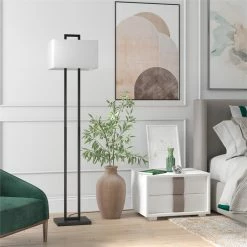 Flash Sale ✔️ Maklaine Contemporary Handcrafted Floor Lamp In Black/Bronze 🎉 -Henn&Hart shop 2575506 5 L