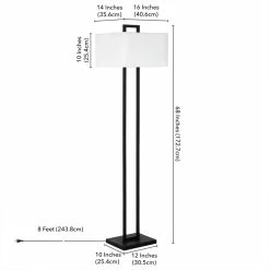 Flash Sale ✔️ Maklaine Contemporary Handcrafted Floor Lamp In Black/Bronze 🎉 -Henn&Hart shop 2575506 6 L