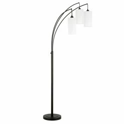 Best Pirce 🥰 Maklaine Contemporary 3-Light Floor Lamp In Black/Bronze 🔥 -Henn&Hart shop 2575507 7 L