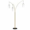 New 🤩 Maklaine Contemporary 3-Light Brass Finish Floor Lamp With Black/Bronze Base 🧨