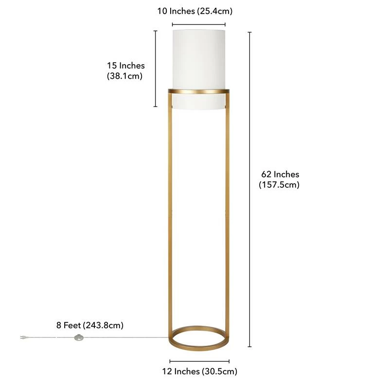 Budget ✔️ Maklaine Industrial Metal Floor Lamp In Brass Finish ⭐ 4 Budget ✔️ Maklaine Industrial Metal Floor Lamp In Brass Finish ⭐ - Image 2