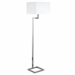 Flash Sale 🧨 Maklaine Contemporary Metal Floor Lamp In Polished Nickel 💯