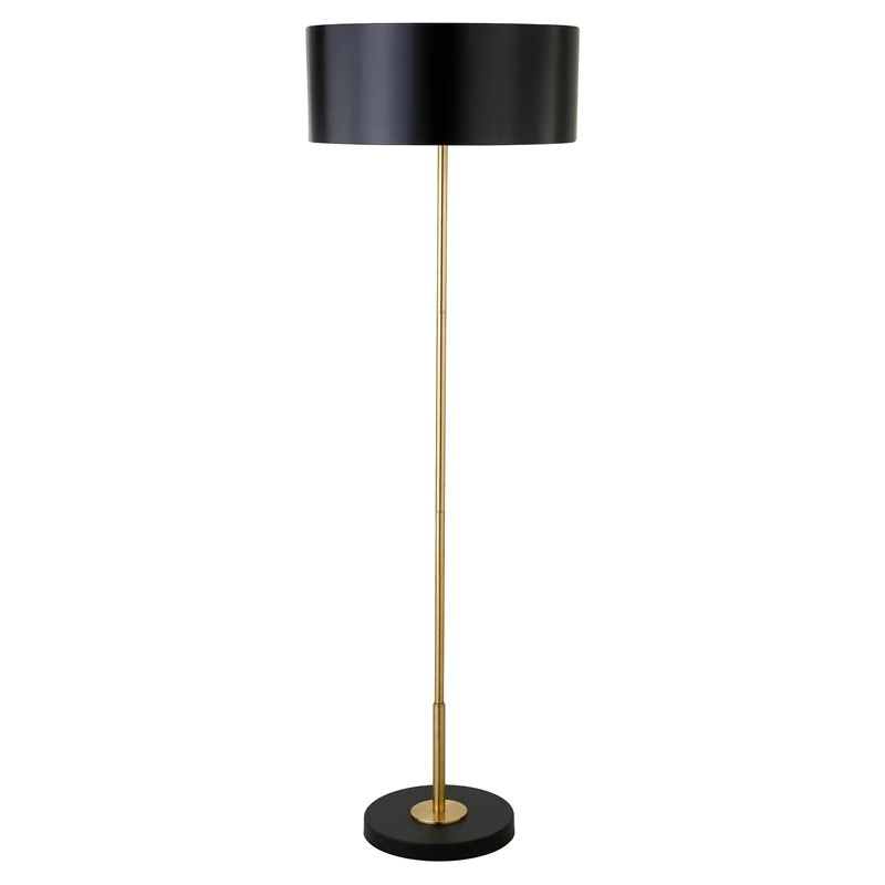 Brand new โจ Maklaine Modern 2-Tone Brass And Blackened Bronze Floor Lamp With Metal Shade ๐ 3 Brand new โจ Maklaine Modern 2-Tone Brass And Blackened Bronze Floor Lamp With Metal Shade ๐