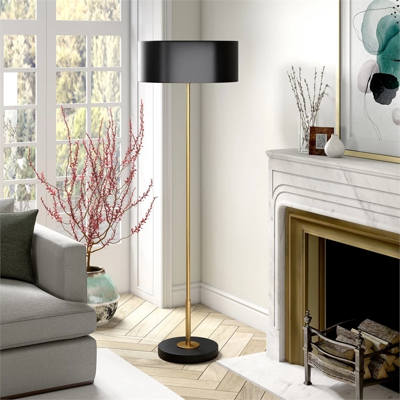Brand new โจ Maklaine Modern 2-Tone Brass And Blackened Bronze Floor Lamp With Metal Shade ๐ 9 Brand new โจ Maklaine Modern 2-Tone Brass And Blackened Bronze Floor Lamp With Metal Shade ๐ - Image 7